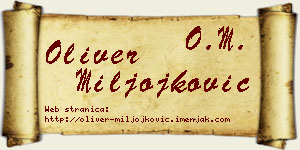 Oliver Miljojković vizit kartica